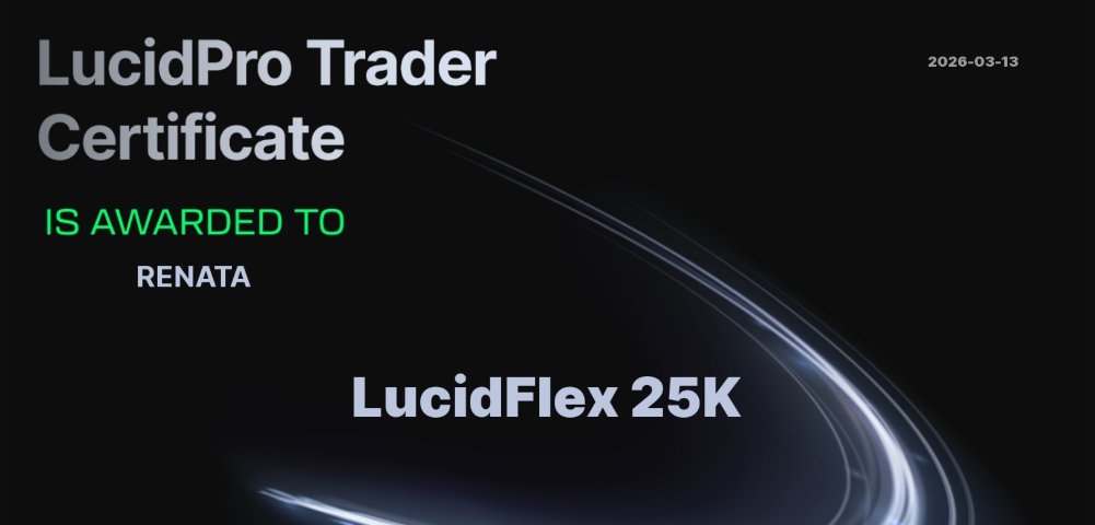 Certificado Lucid Trading — Renata